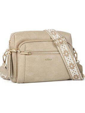 Women's Cinnamon Vegan Leather Purses Stylish Designer Pockets Crossbody Bags